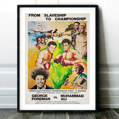 DecorBites™ Boxing Photo Print - Croke Park Fight Poster Wall Art - Dublin, 1972