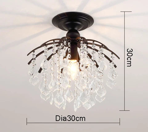 DecorBites™ Gold/Black Crystal Pendant Chandelier for Wedding Decor and Luxury Home Lighting