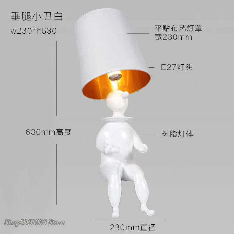 DecorBites™ Clown Desk Lamp: Modern Style, Creative Design, Character Table Lighting for Bedroom.