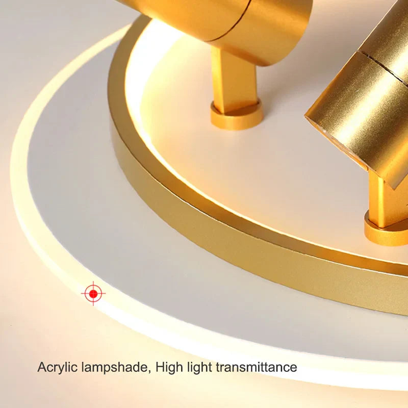 DecorBites™ Dimmable LED Ceiling Lights with Remote Control, Modern Gold/Black Spotlights