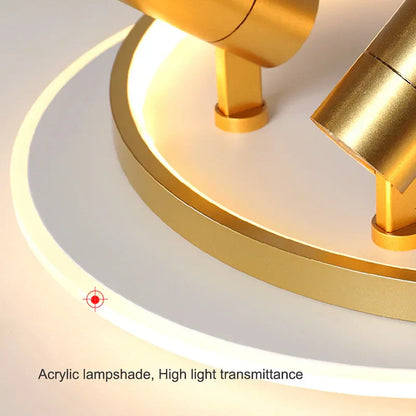 DecorBites™ Dimmable LED Ceiling Lights with Remote Control, Modern Gold/Black Spotlights