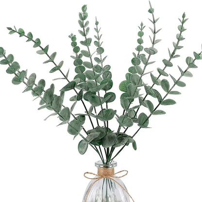 DecorBites™ Eucalyptus Greenery Stems: 8pcs for Home Decor, Weddings, & Parties