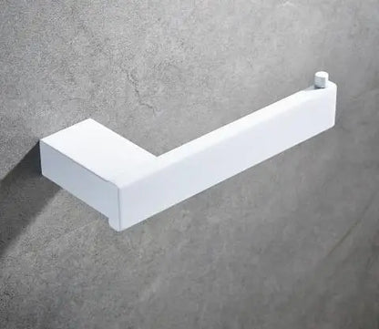 DecorBites™ 7-Piece Bathroom Hardware Set in White for Towels and Toiletries