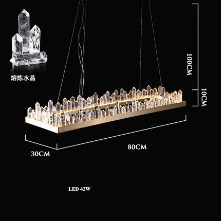 DecorBites™ Dimmalbe LED Crystal High Ceiling Chandelier for Living Room