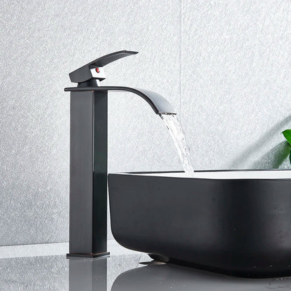 DecorBites™ Gold Basin Faucet Single Level Mixer Tap Hot Cold Water Bathroom Sink Tap