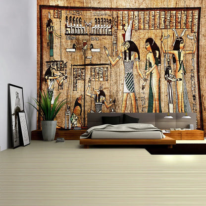 DecorBites™ Egyptian Pharaoh Mural Tapestry: Hippie Style Wall Hanging Home Decor