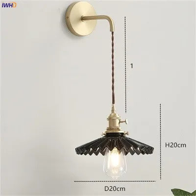DecorBites™ Japanese Ceramic Pendant Light Fixture Copper Vintage Nordic Lamp for Home Décor