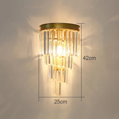 DecorBites™ Crystal Wall Lamp: Elegant Lighting for Living Room, Bedroom, and Staircase