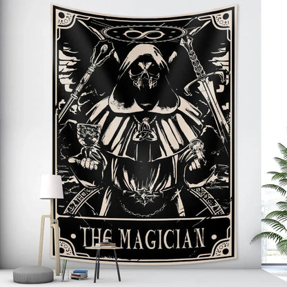 Decobites Tarot Card Psychedelic Tapestry Wall Hanging for Bohemian Home Decor