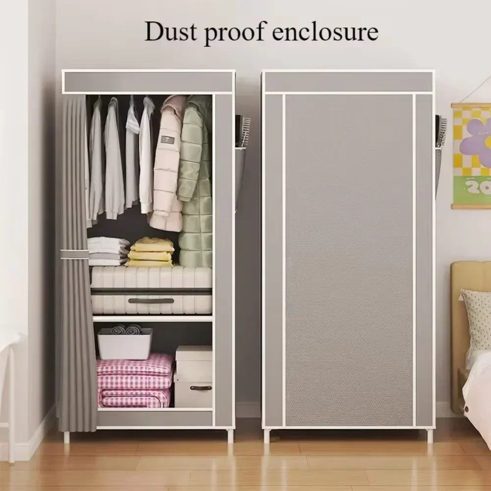 High-Capacity Fabric Wardrobe Storage Solution