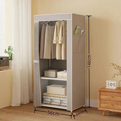 High-Capacity Fabric Wardrobe Storage Solution