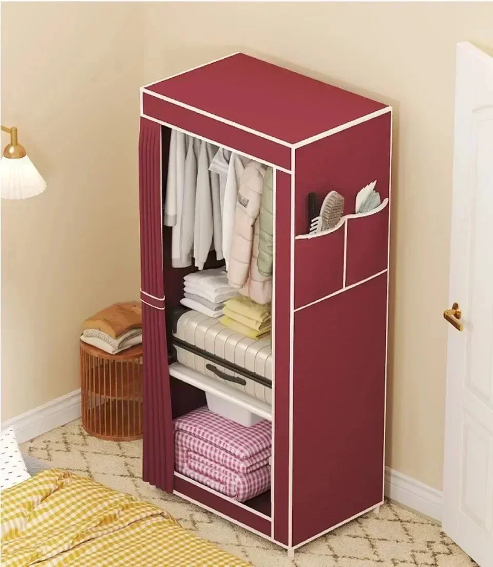 High-Capacity Fabric Wardrobe Storage Solution