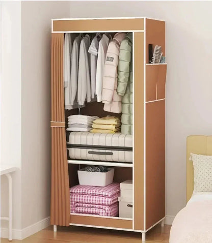 High-Capacity Fabric Wardrobe Storage Solution