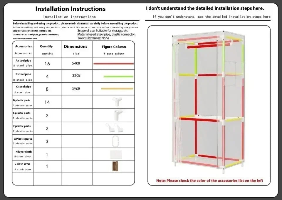 High-Capacity Fabric Wardrobe Storage Solution