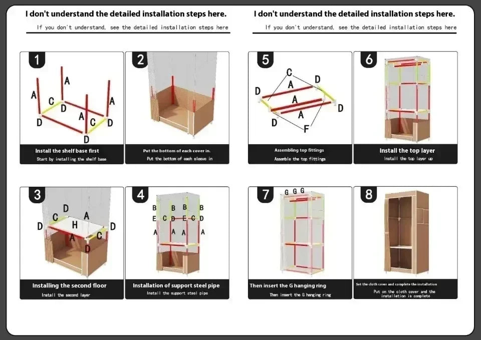 High-Capacity Fabric Wardrobe Storage Solution