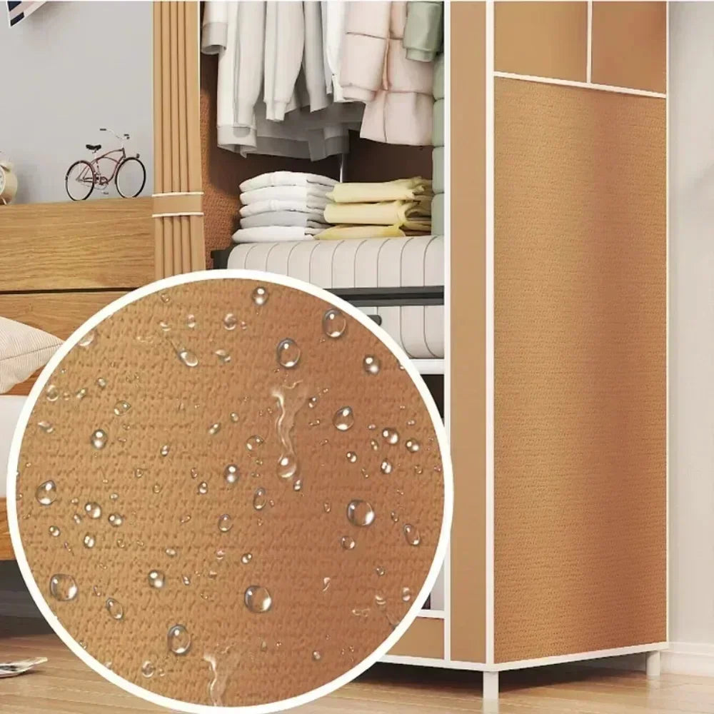 High-Capacity Fabric Wardrobe Storage Solution