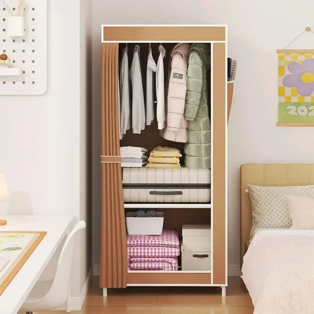 High-Capacity Fabric Wardrobe Storage Solution