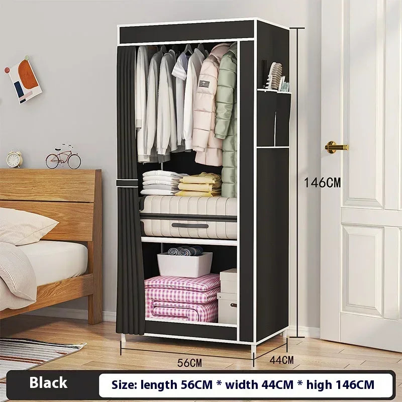 High-Capacity Fabric Wardrobe Storage Solution