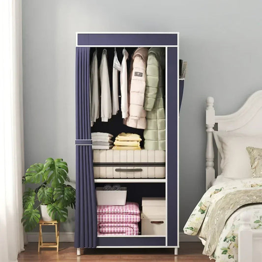 High-Capacity Fabric Wardrobe Storage Solution