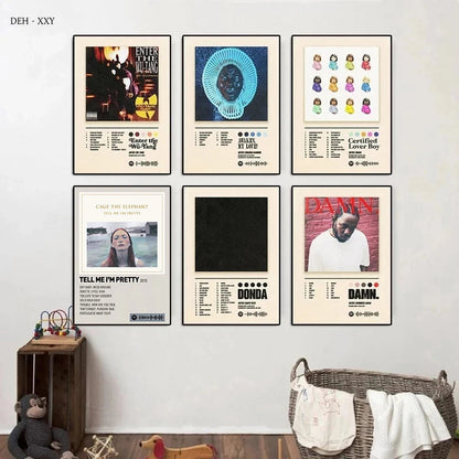 Hip-Hop Album Covers Canvas Art