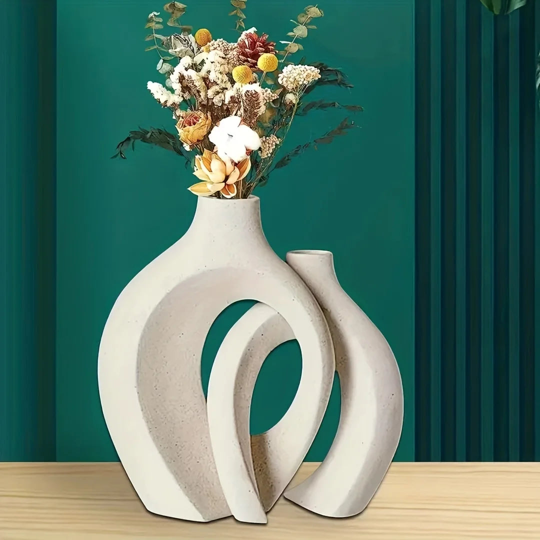 Hollow Modern Ceramic Vase Set