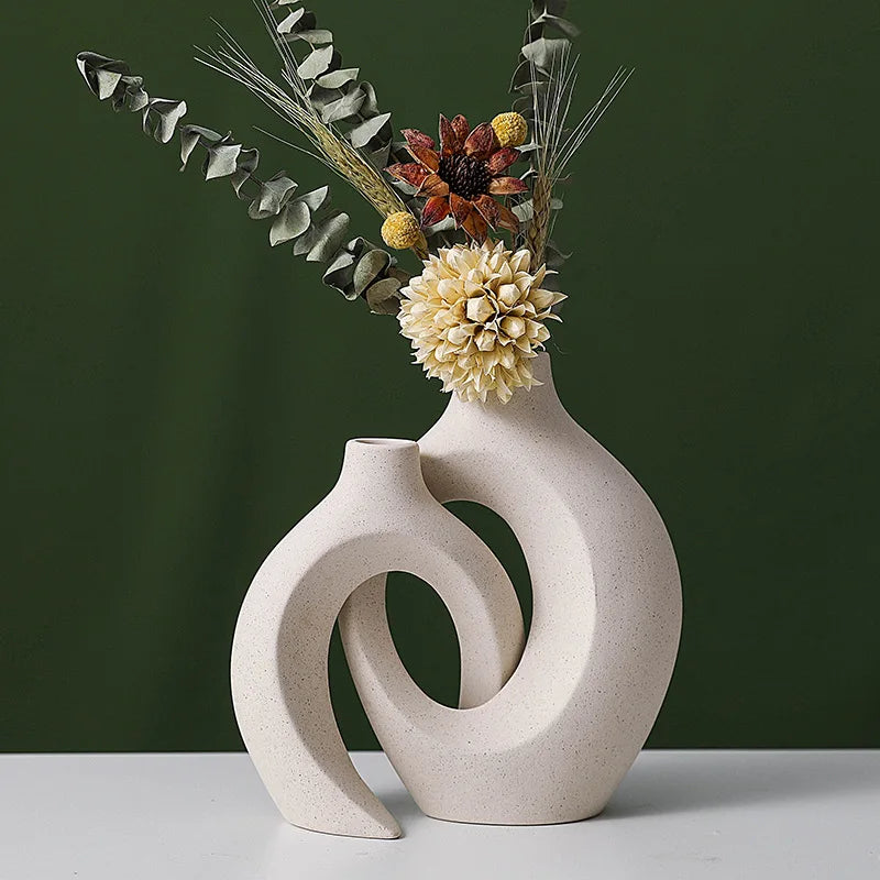 Hollow Modern Ceramic Vase Set