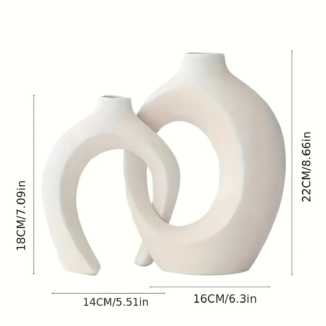 Hollow Modern Ceramic Vase Set