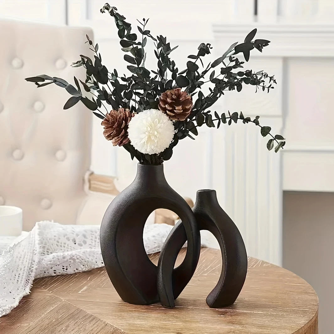 Hollow Modern Ceramic Vase Set