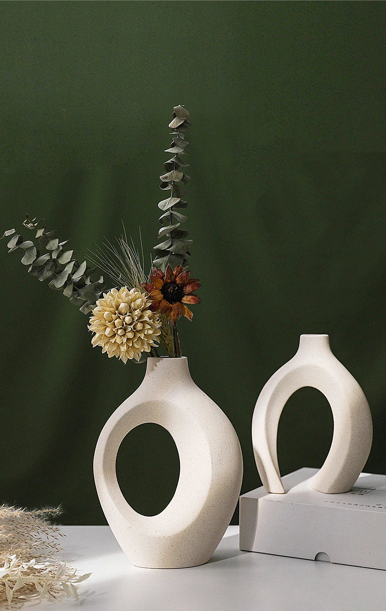 Hollow Modern Ceramic Vase Set