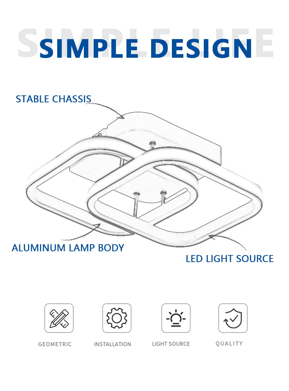 IRALAN Nordic LED Ceiling Light