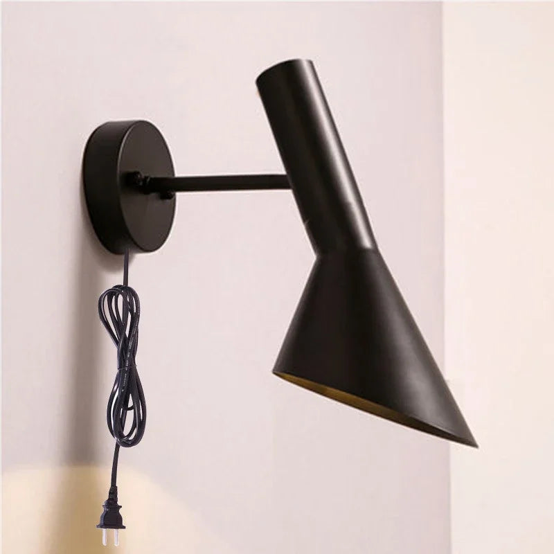 Industrial Adjustable Wall Lamp, Black