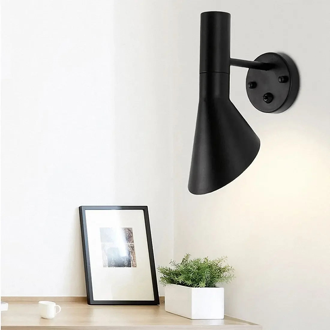 Industrial Adjustable Wall Lamp, Black