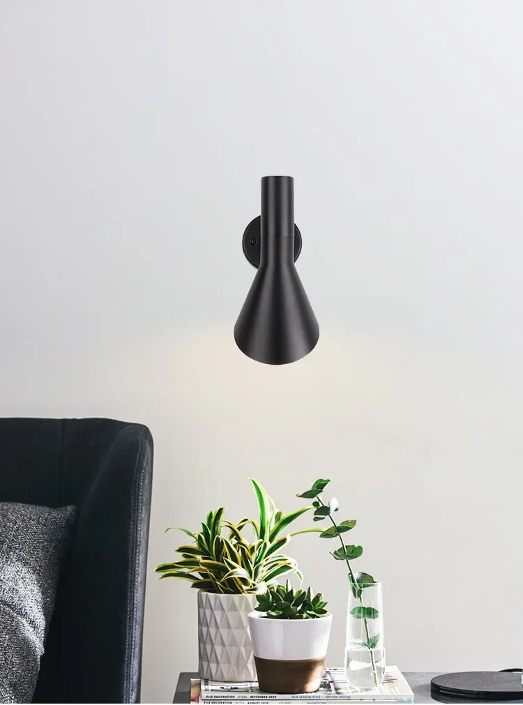 Industrial Adjustable Wall Lamp, Black