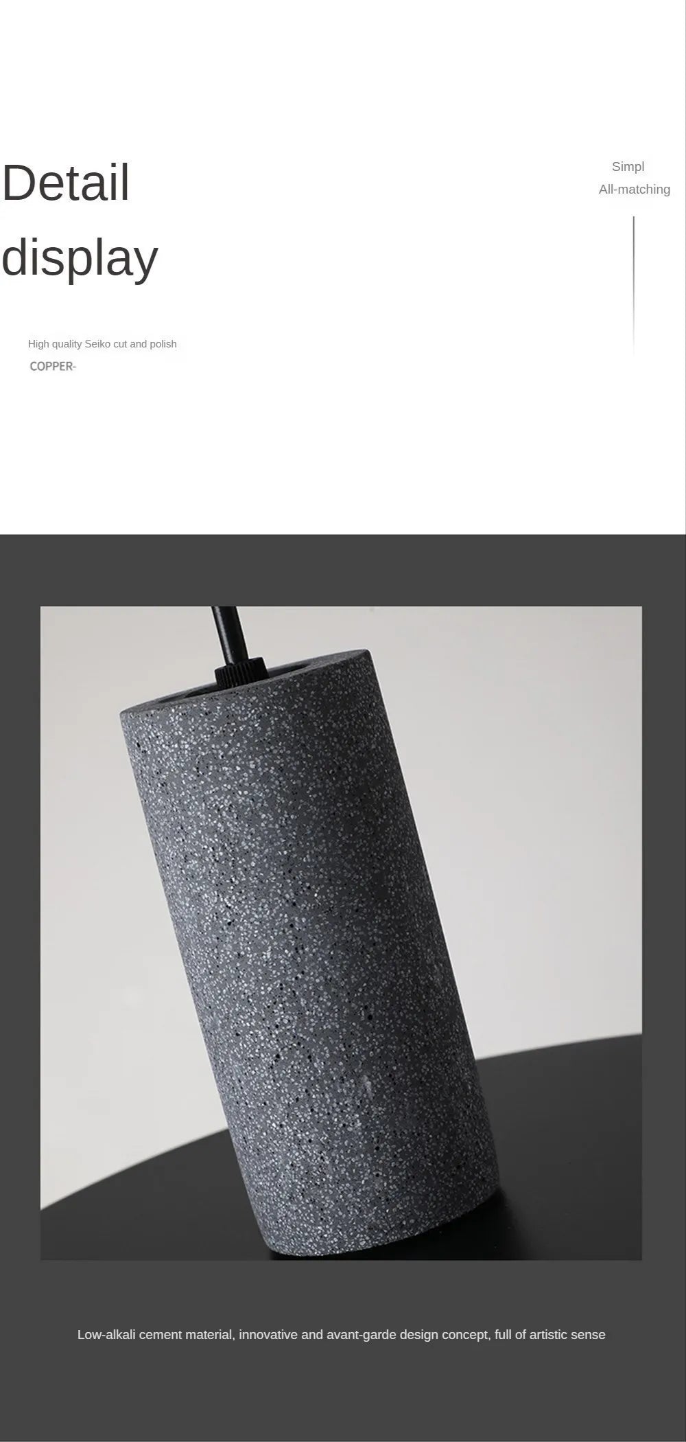 Industrial Cement Pendant Lamp - WOLF DANCER