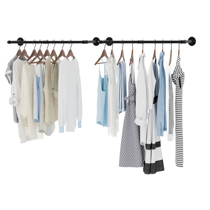 Industrial Pipe Clothes Rail Rack Set