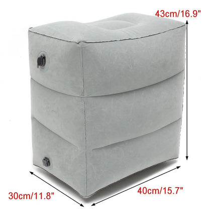 Inflatable Travel Footrest Pillow - Grey