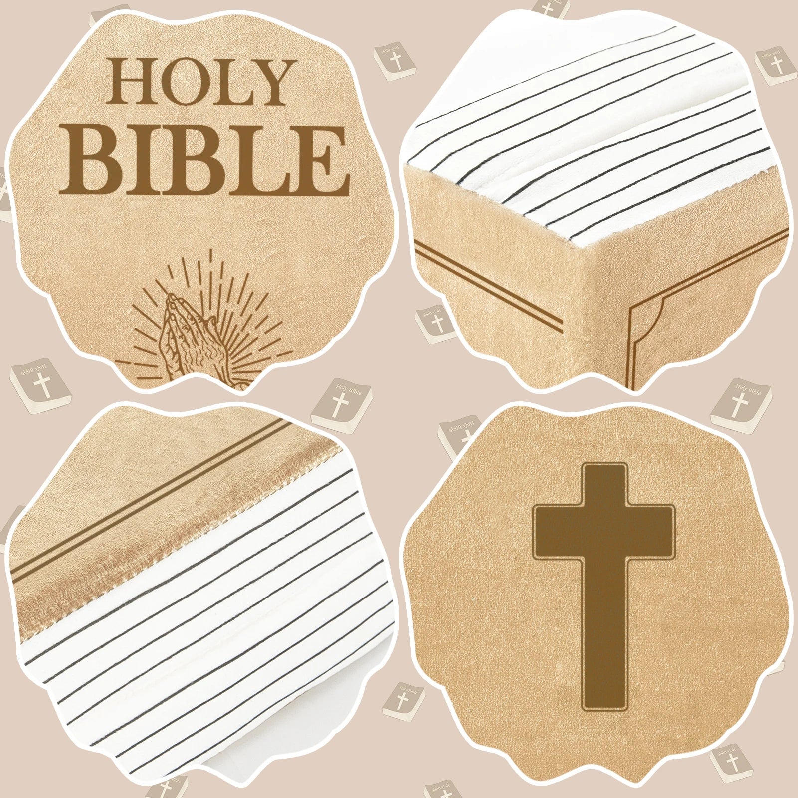 Inspirational Bible Plush Pillow 33cm