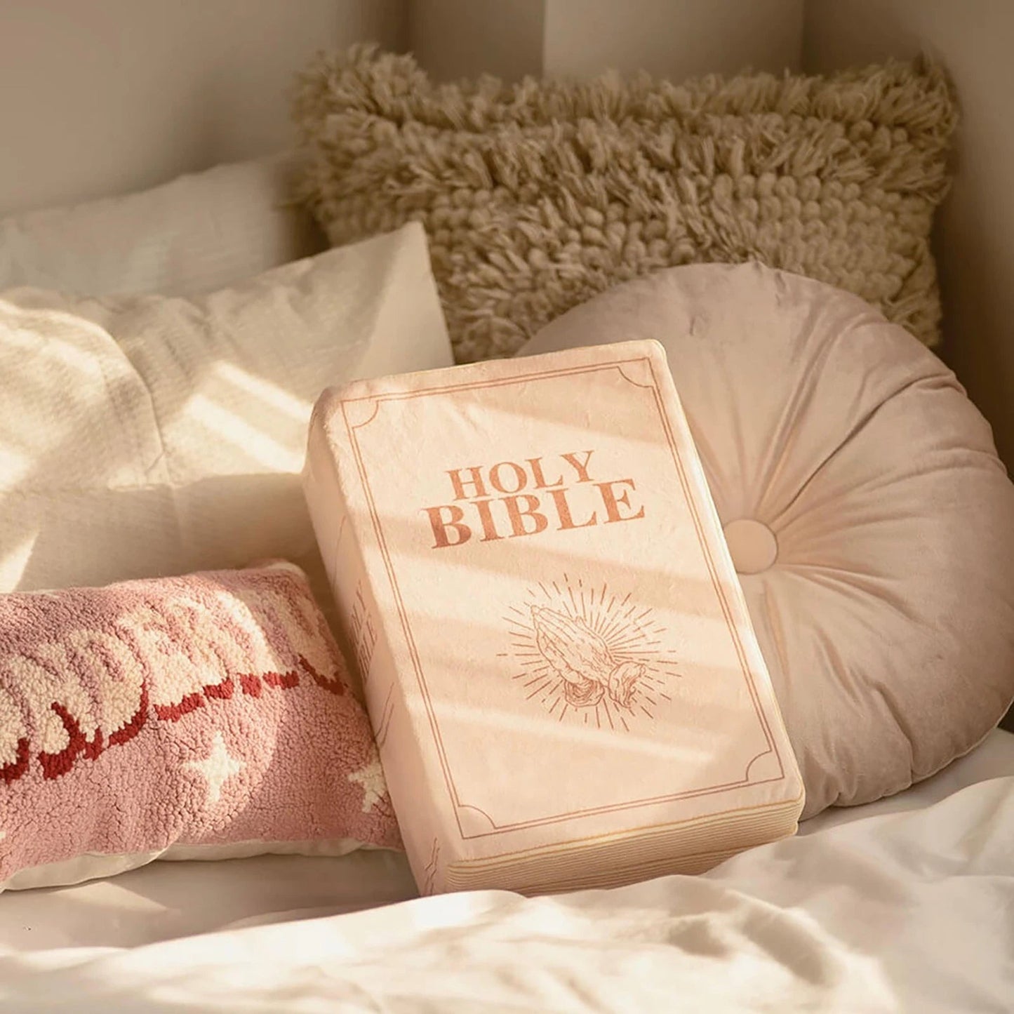 Inspirational Bible Plush Pillow 33cm