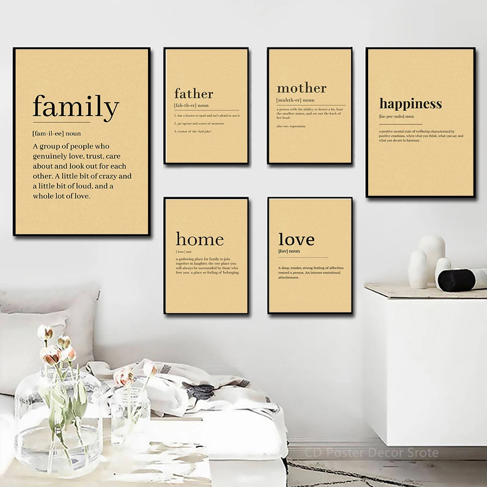 Inspirational Family Love Definition Poster