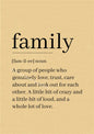 Inspirational Family Love Definition Poster