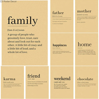 Inspirational Family Love Definition Poster