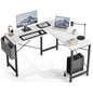 JHK 50 Inch L-Shaped Wooden Desk