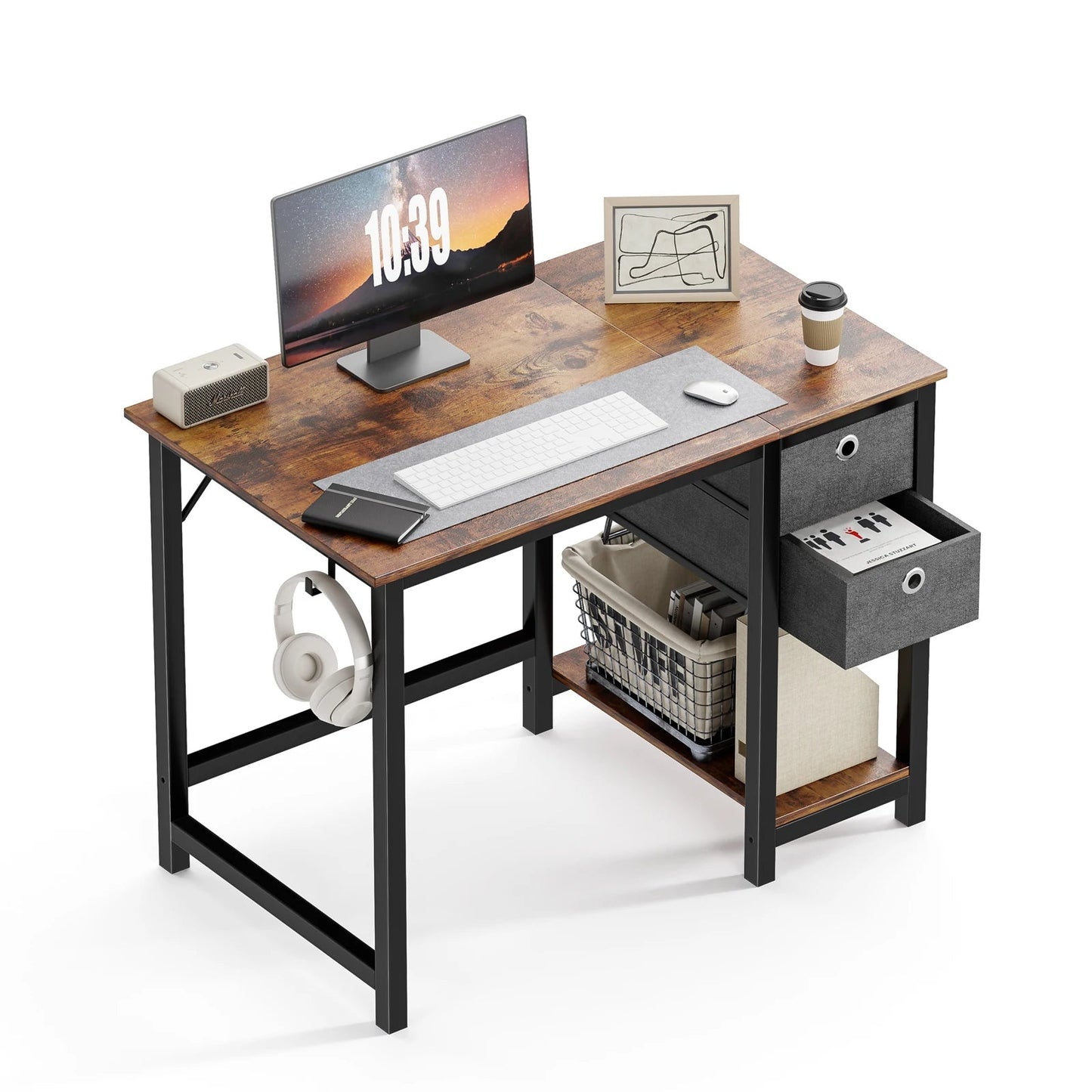 JHK 55-Inch Wooden Home Office Desk