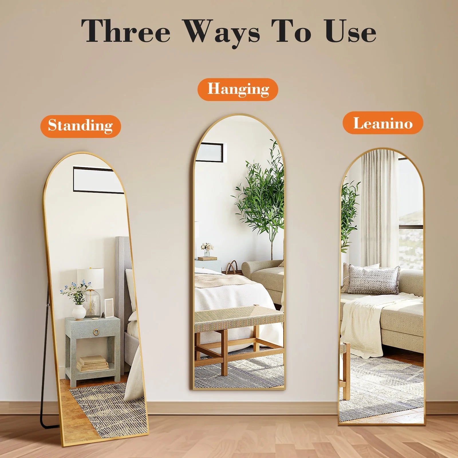 JHK 59" Aluminium Alloy Full Body Mirror