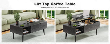 JHK Adjustable Lift Top Coffee Table