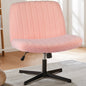 JHK Armless Wide Fabric Office Chair