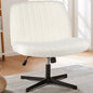 JHK Armless Wide Fabric Office Chair