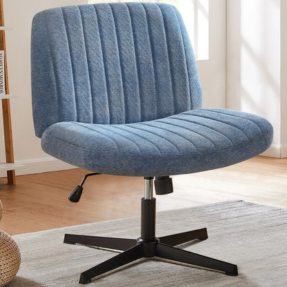 JHK Armless Wide Fabric Office Chair