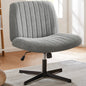 JHK Armless Wide Fabric Office Chair