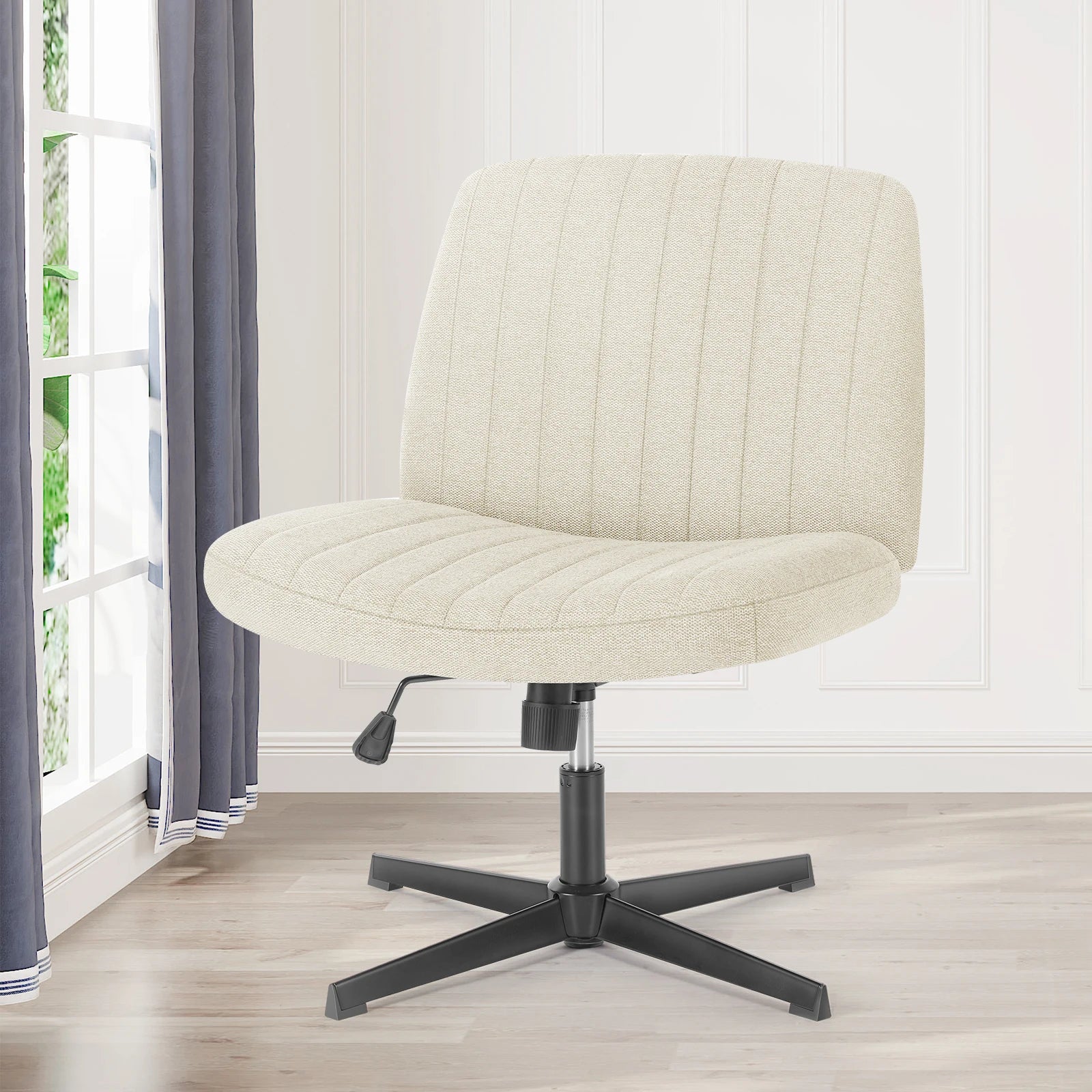 JHK Armless Wide Fabric Office Chair